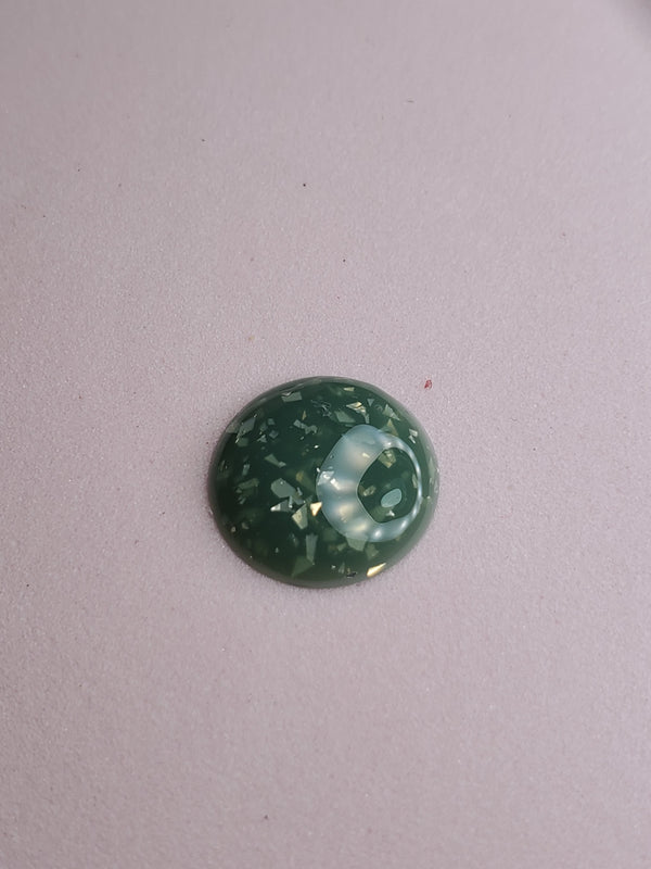 Flakes Nail gel dark green