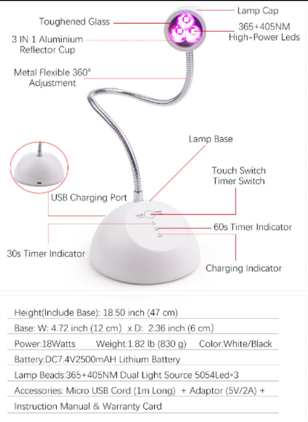 Gel Tips Nail Lamp