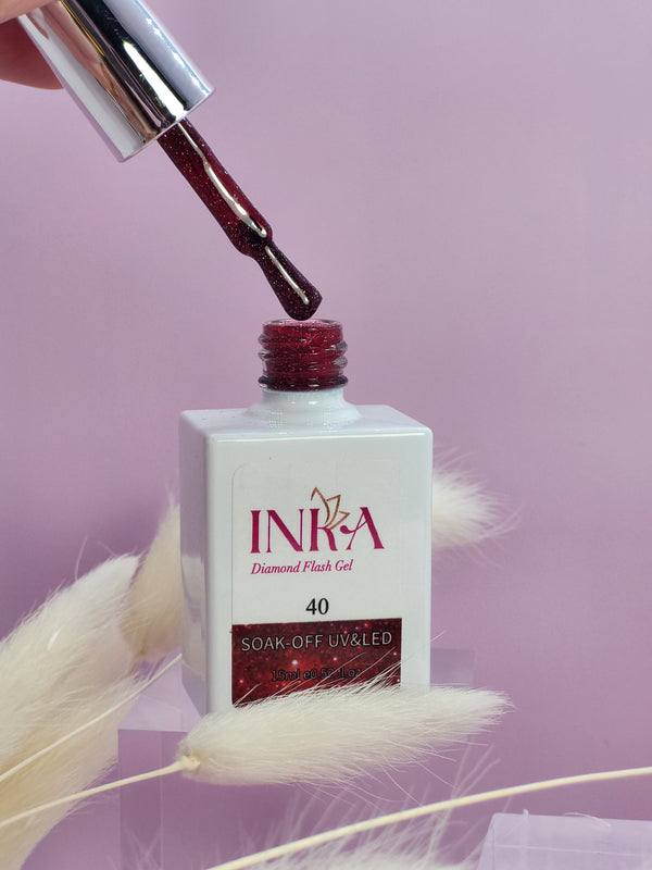Diamond flash gel berry red #40